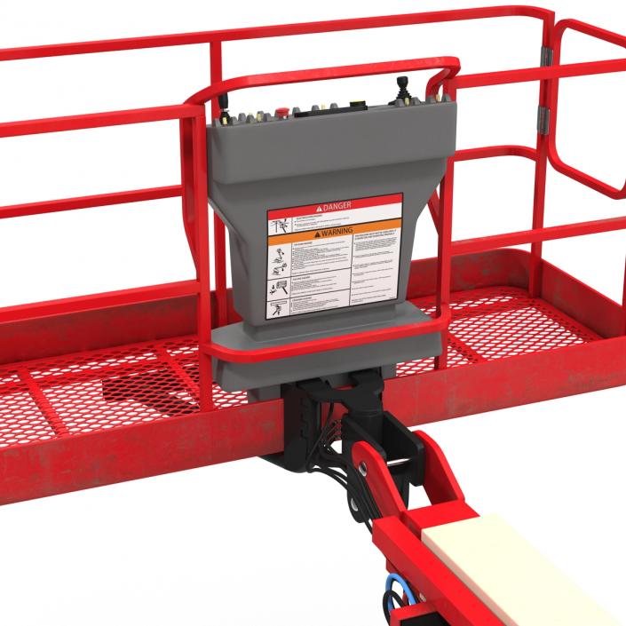 3D Telescopic Boom Lift JLG Red model