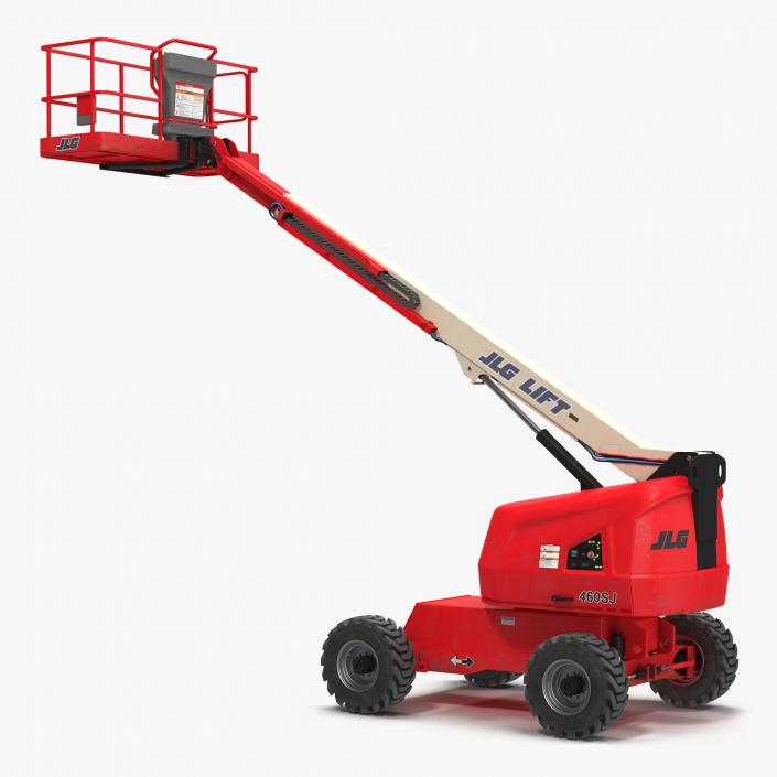 3D model Telescopic Boom Lift JLG Red 2