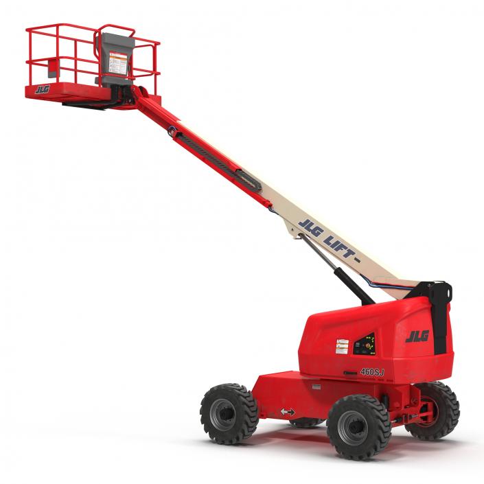 3D model Telescopic Boom Lift JLG Red 2