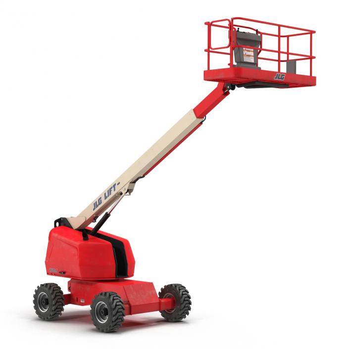 3D model Telescopic Boom Lift JLG Red 2