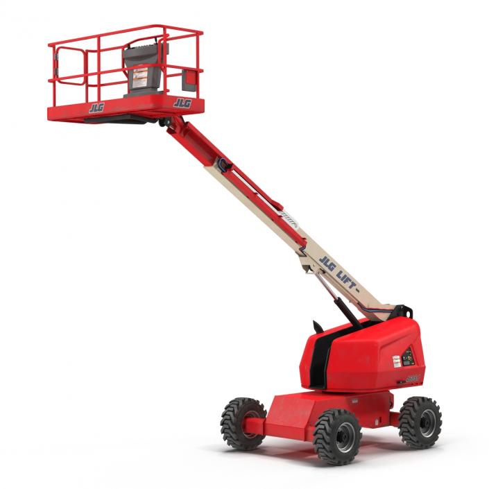 3D model Telescopic Boom Lift JLG Red 2