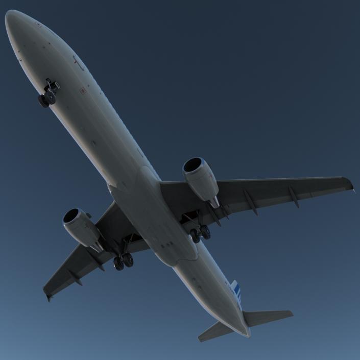 Airbus A321 Air France Rigged 3D model