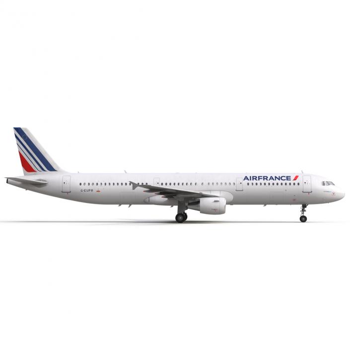 Airbus A321 Air France Rigged 3D model