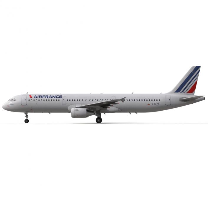 Airbus A321 Air France Rigged 3D model