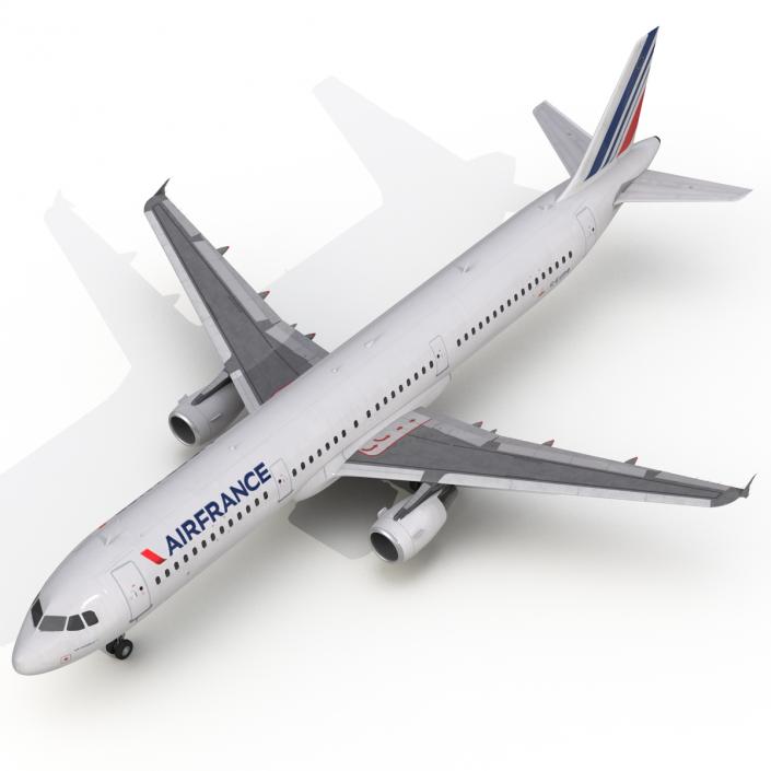 Airbus A321 Air France Rigged 3D model