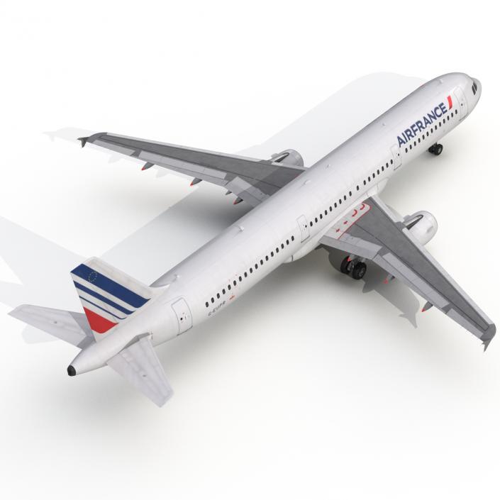 Airbus A321 Air France Rigged 3D model