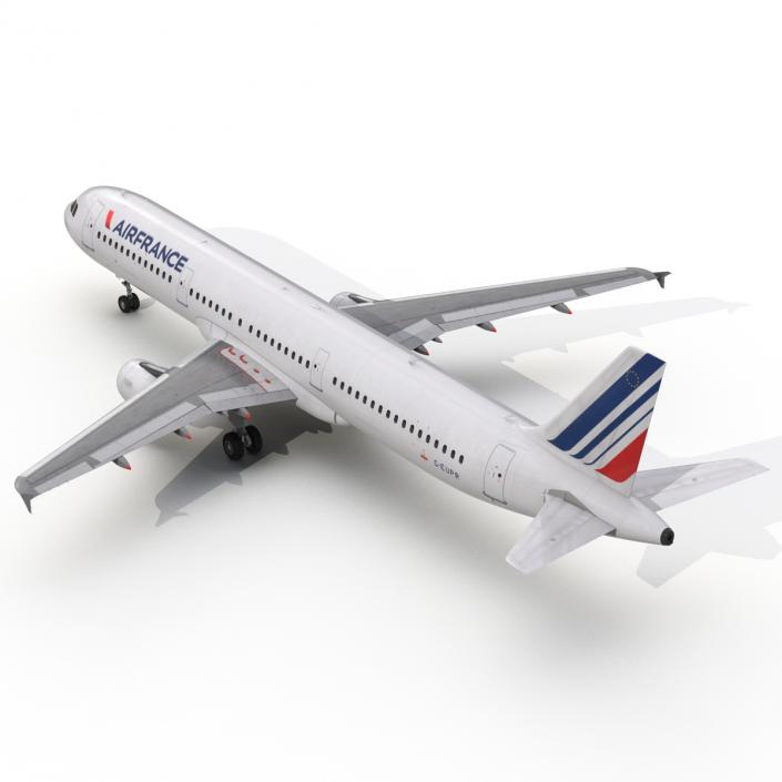 Airbus A321 Air France Rigged 3D model