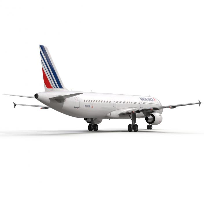 Airbus A321 Air France Rigged 3D model