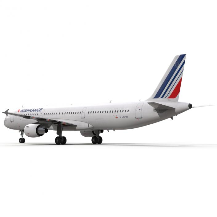 Airbus A321 Air France Rigged 3D model