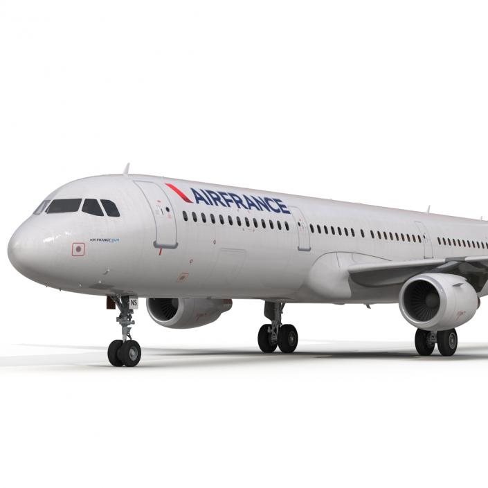 Airbus A321 Air France Rigged 3D model