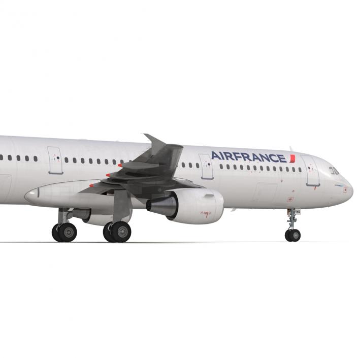 Airbus A321 Air France Rigged 3D model