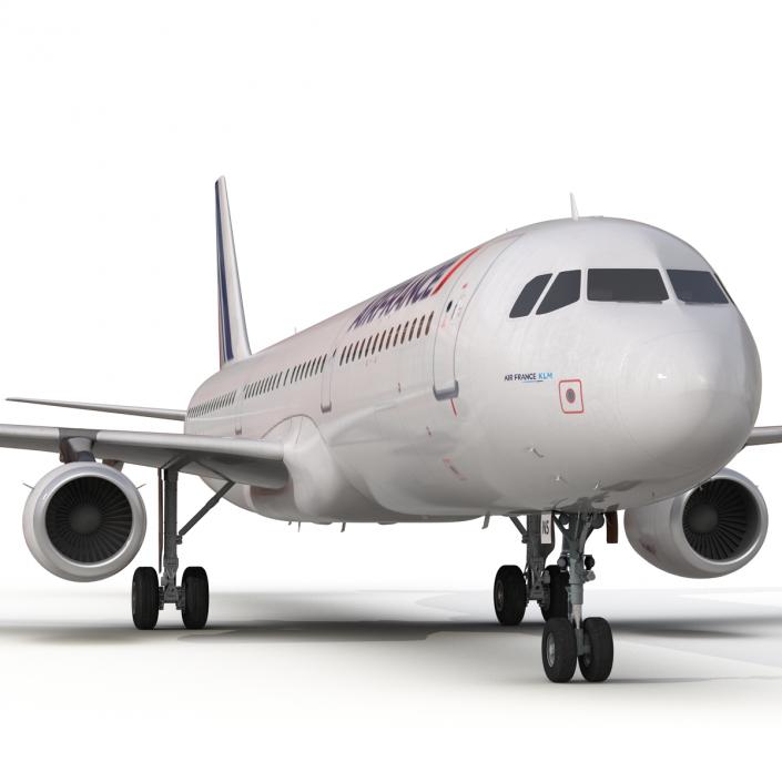 Airbus A321 Air France Rigged 3D model