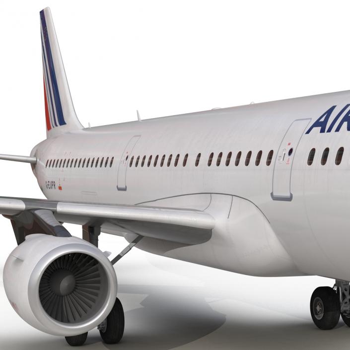 Airbus A321 Air France Rigged 3D model