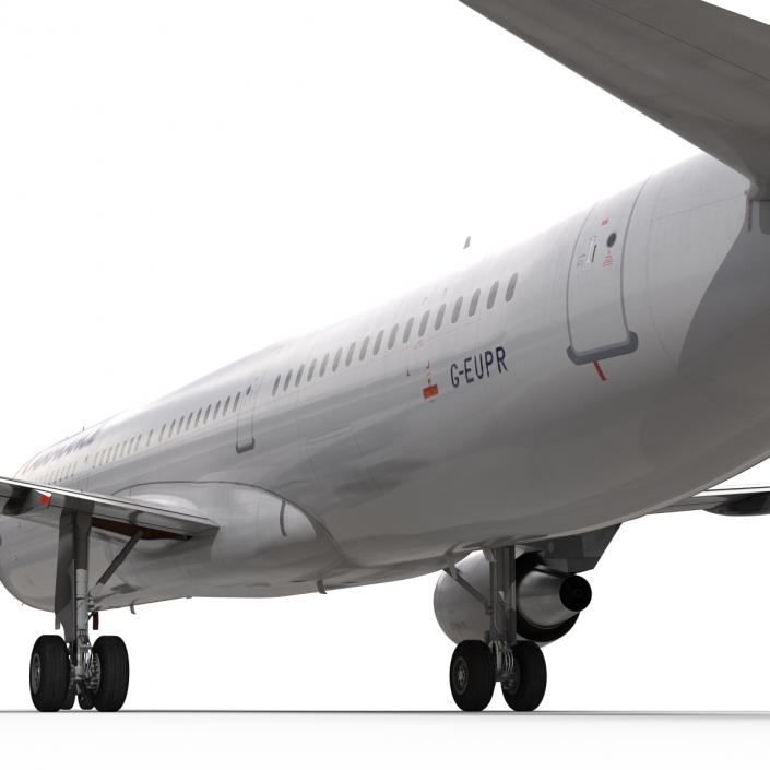 Airbus A321 Air France Rigged 3D model