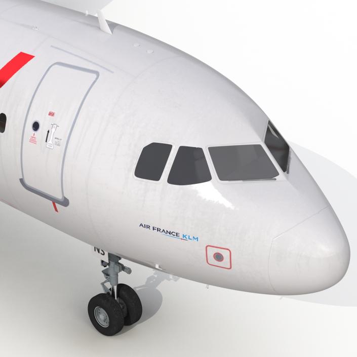 Airbus A321 Air France Rigged 3D model