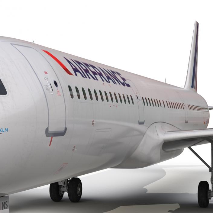 Airbus A321 Air France Rigged 3D model