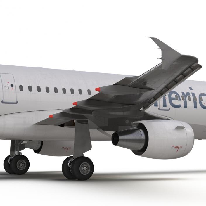 3D Airbus A321 American Airlines Rigged