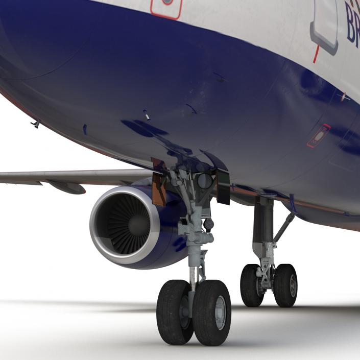 Airbus A321 British Airways Rigged 3D model