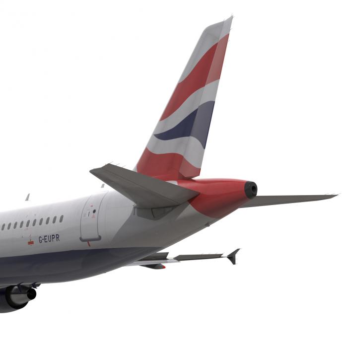 Airbus A321 British Airways Rigged 3D model