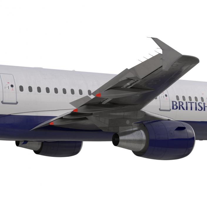 Airbus A321 British Airways Rigged 3D model