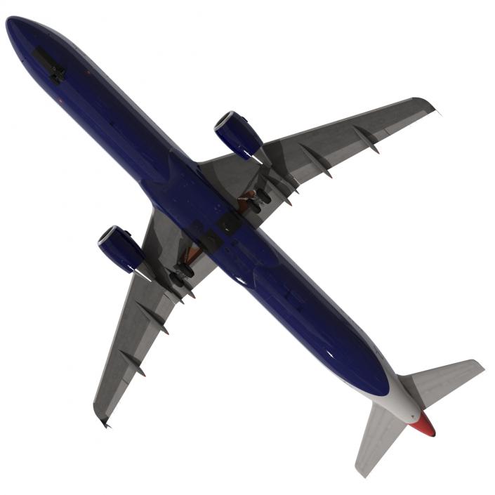 Airbus A321 British Airways Rigged 3D model