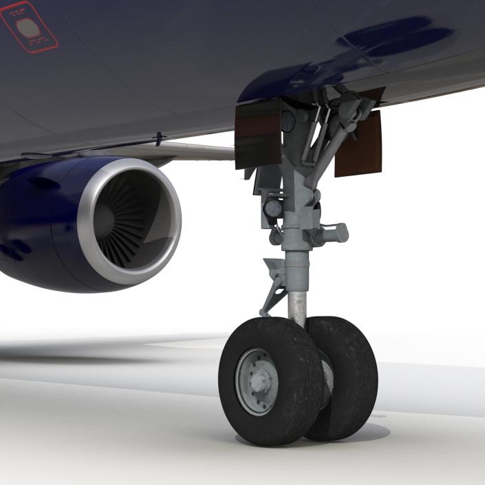 Airbus A321 British Airways Rigged 3D model