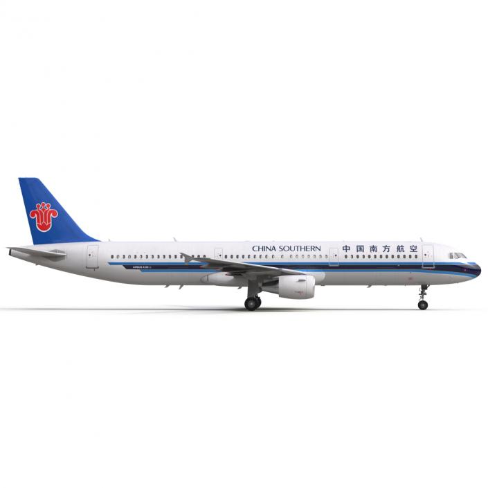 Airbus A321 China Southern Airlines Rigged 3D