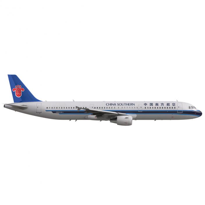 Airbus A321 China Southern Airlines Rigged 3D