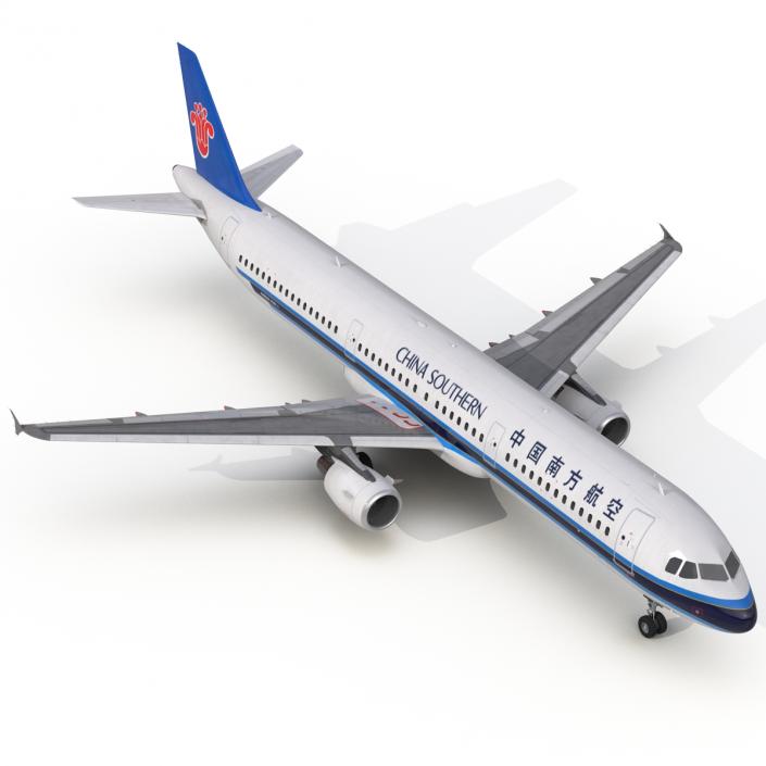 Airbus A321 China Southern Airlines Rigged 3D