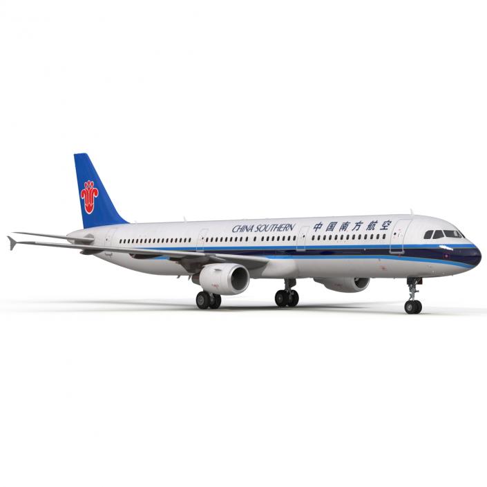 Airbus A321 China Southern Airlines Rigged 3D