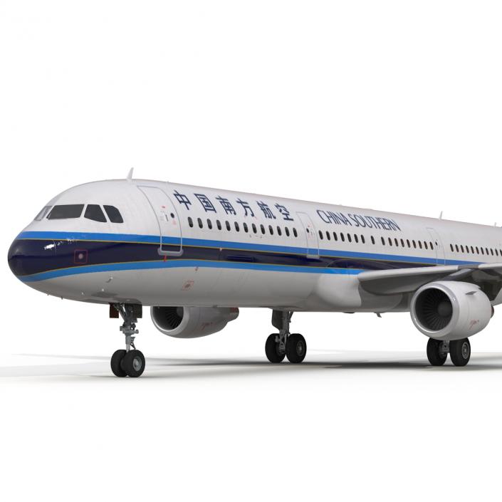 Airbus A321 China Southern Airlines Rigged 3D