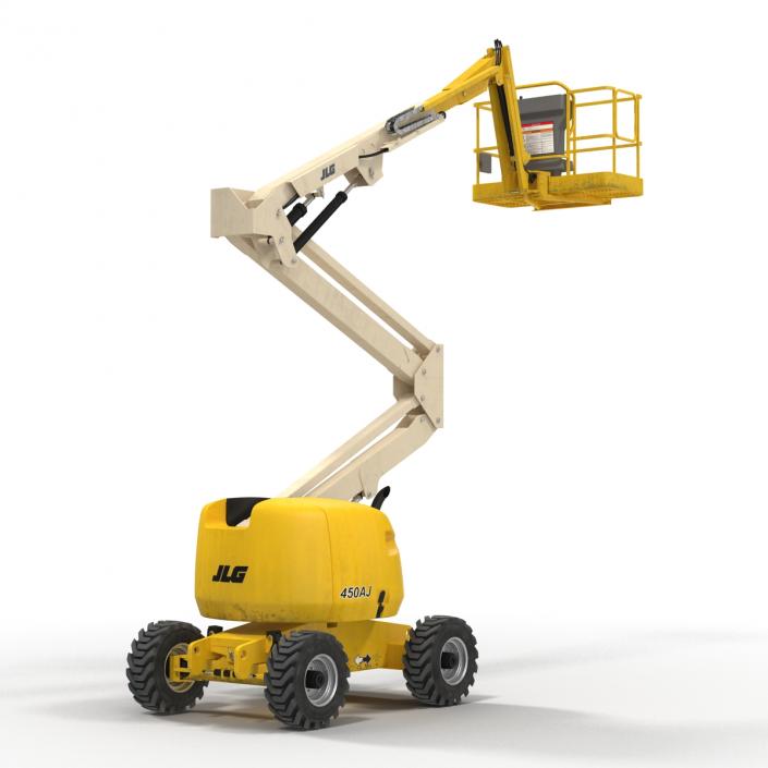 Telescopic Boom Lift JLG 450AJ Yellow 2 3D model