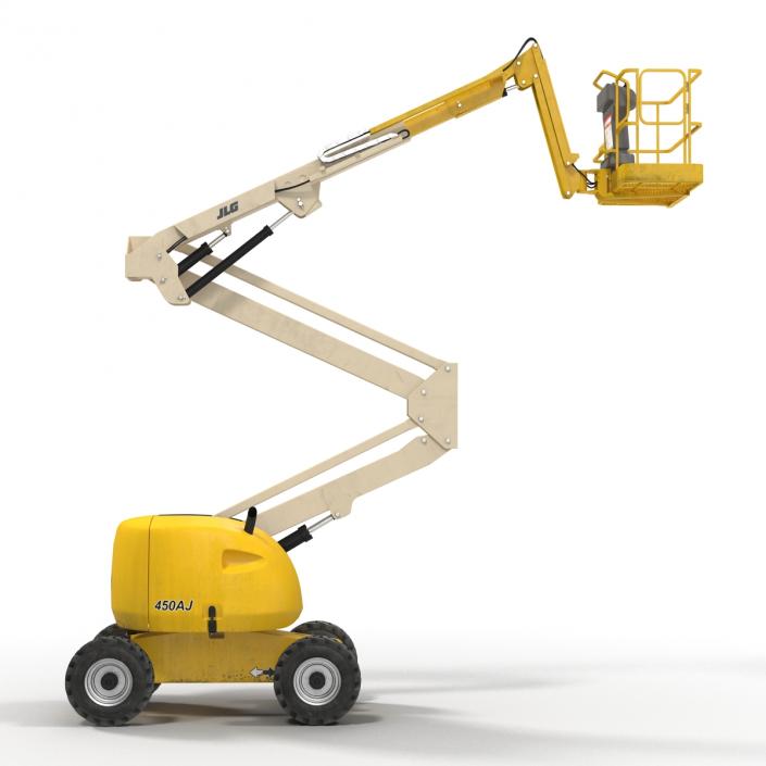 Telescopic Boom Lift JLG 450AJ Yellow 2 3D model