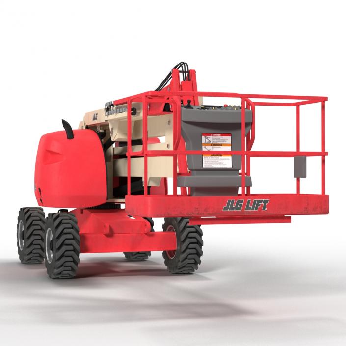 Telescopic Boom Lift JLG 450AJ Red 3D model