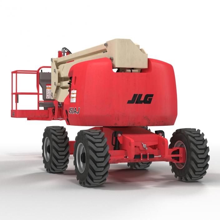 Telescopic Boom Lift JLG 450AJ Red 3D model