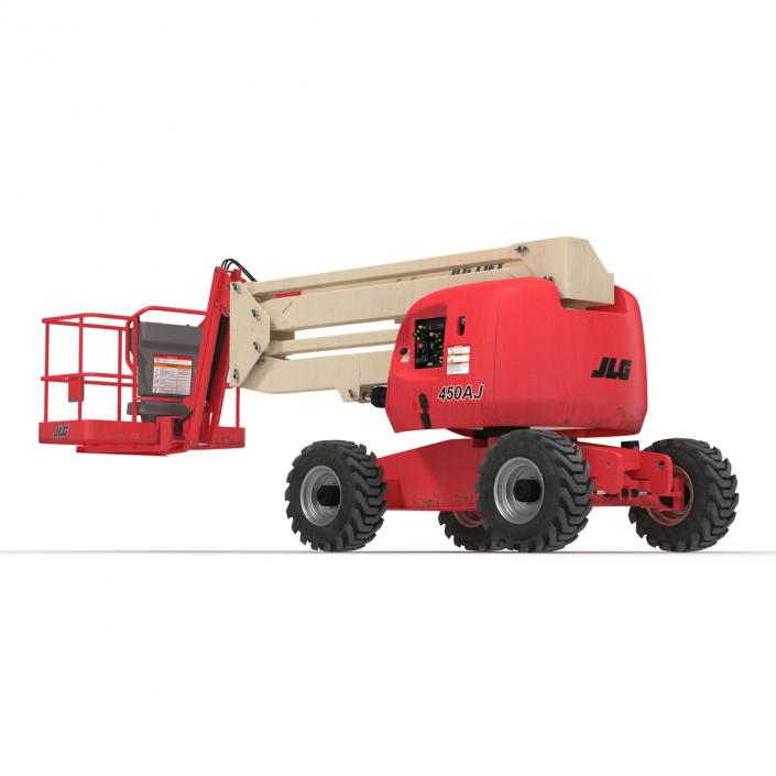 Telescopic Boom Lift JLG 450AJ Red 3D model