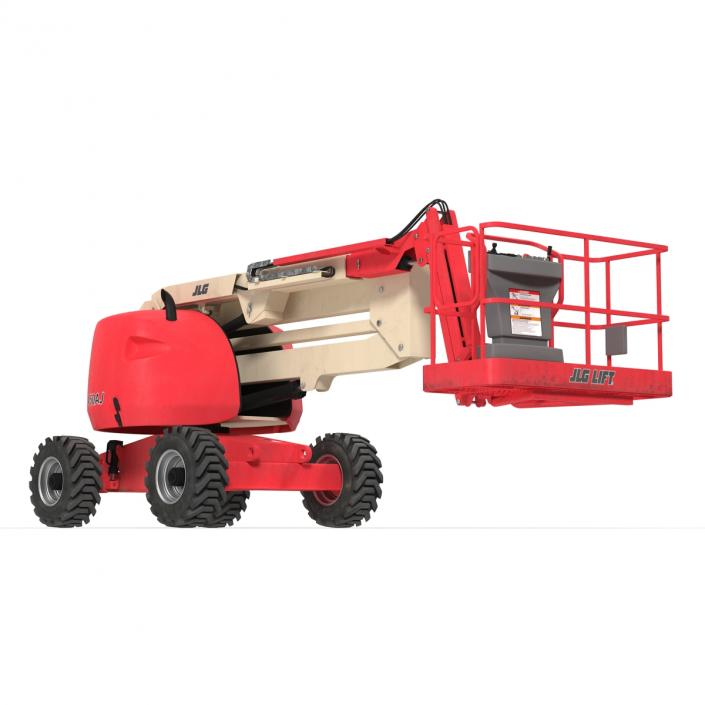 Telescopic Boom Lift JLG 450AJ Red 3D model