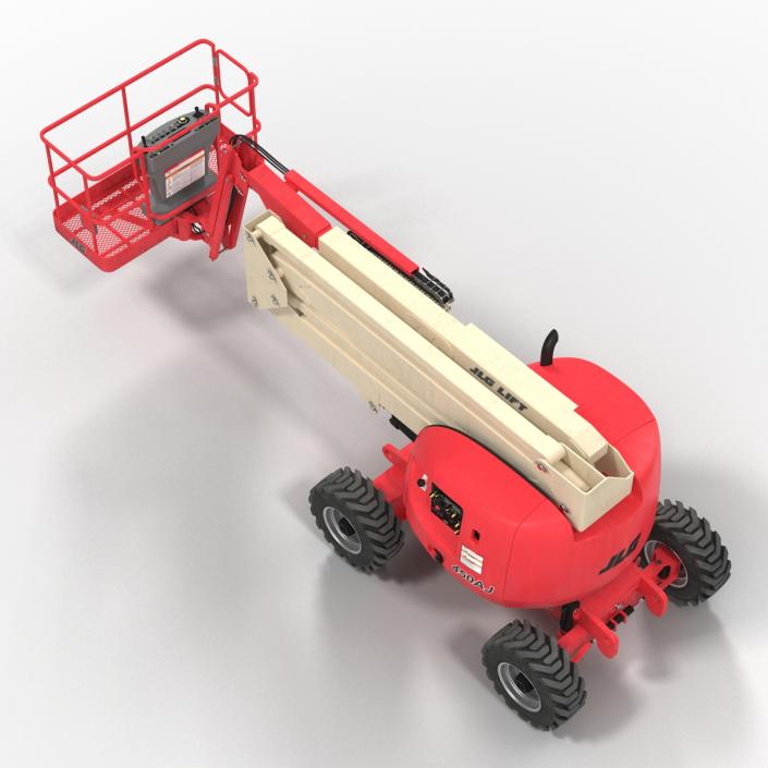 Telescopic Boom Lift JLG 450AJ Red 3D model