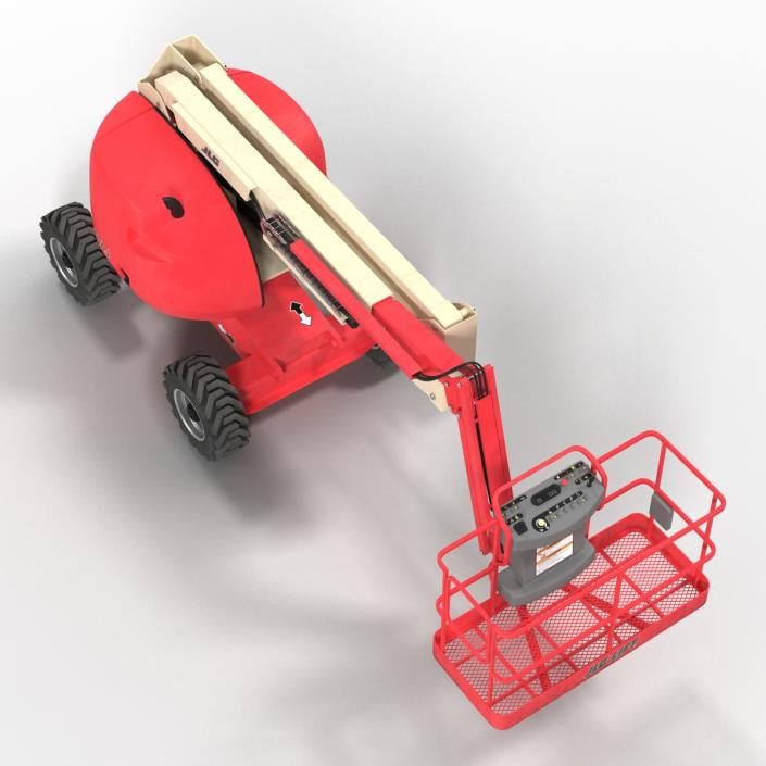 Telescopic Boom Lift JLG 450AJ Red 3D model