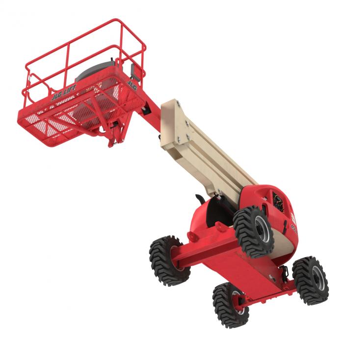 Telescopic Boom Lift JLG 450AJ Red 3D model