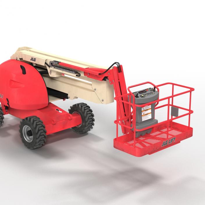 Telescopic Boom Lift JLG 450AJ Red 3D model