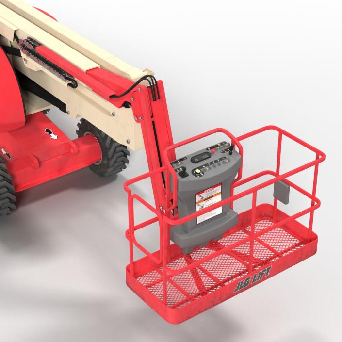 Telescopic Boom Lift JLG 450AJ Red 3D model