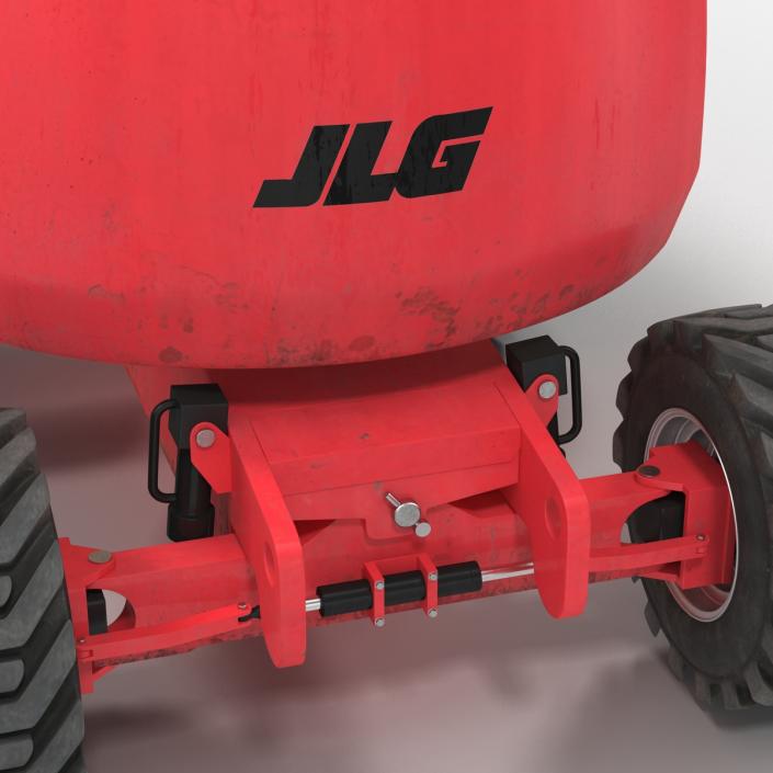 Telescopic Boom Lift JLG 450AJ Red 3D model