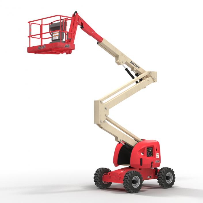 3D Telescopic Boom Lift JLG 450AJ Red 2