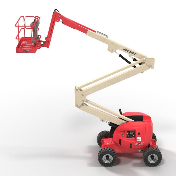 3D Telescopic Boom Lift JLG 450AJ Red 2