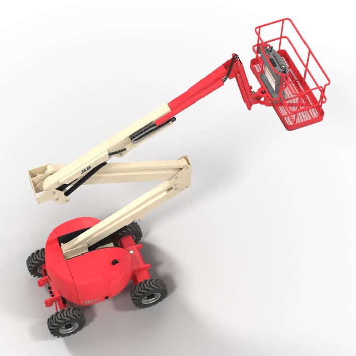 3D Telescopic Boom Lift JLG 450AJ Red 2