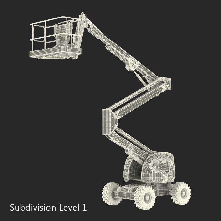 3D Telescopic Boom Lift JLG 450AJ Red 2