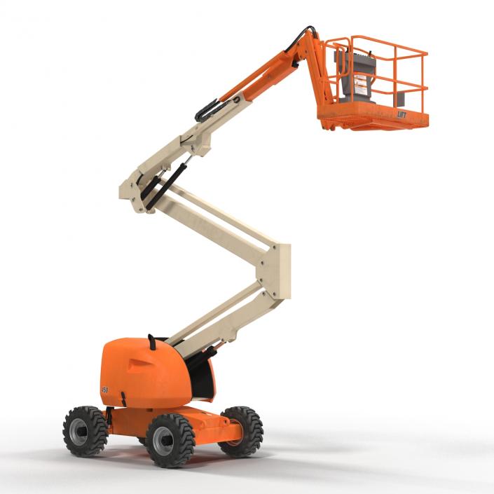 Telescopic Boom Lift Generic 2 Pose 2 3D