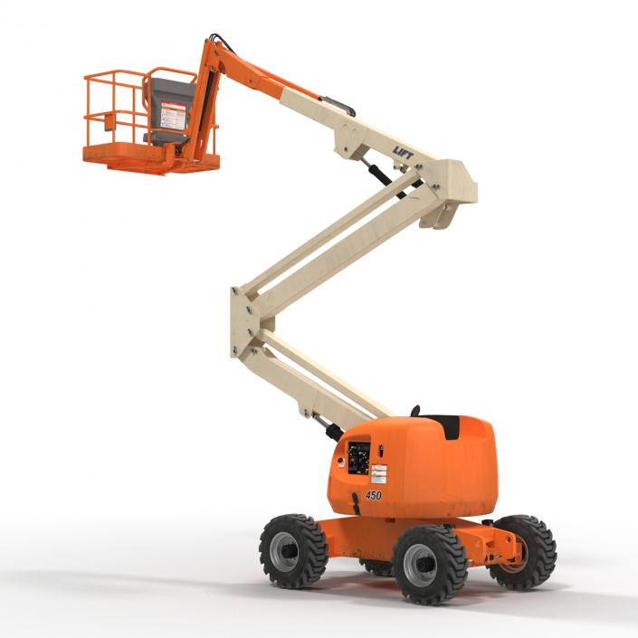 Telescopic Boom Lift Generic 2 Pose 2 3D