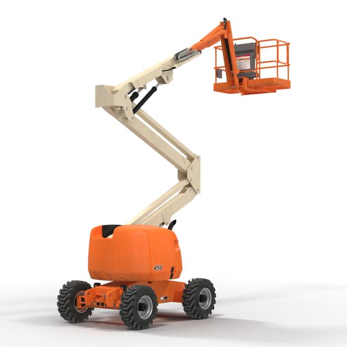 Telescopic Boom Lift Generic 2 Pose 2 3D